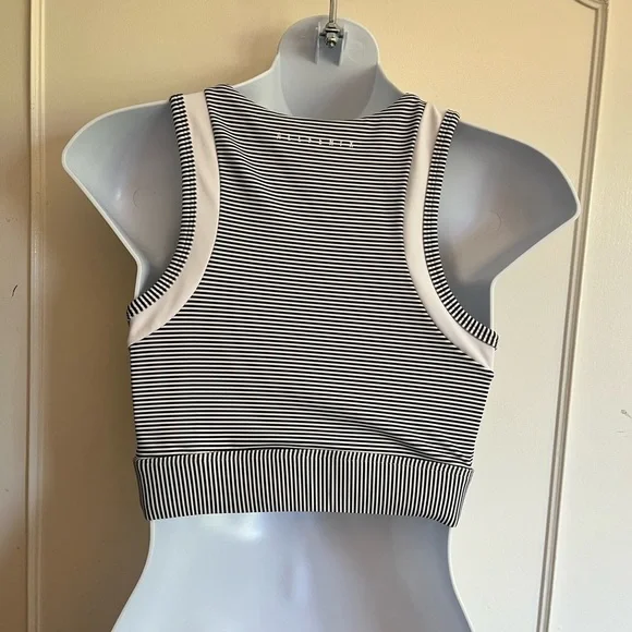 All Fenix Sports Bra grey and white stripes size small,  yoga, running, cycling. - Picture 5 of 11